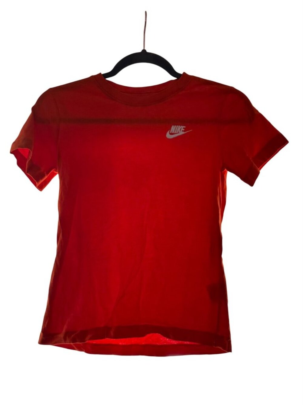 Nike Boys Logo T-Shirt Medium | Orange Short Sleeve Athletic Tee | Classic Every